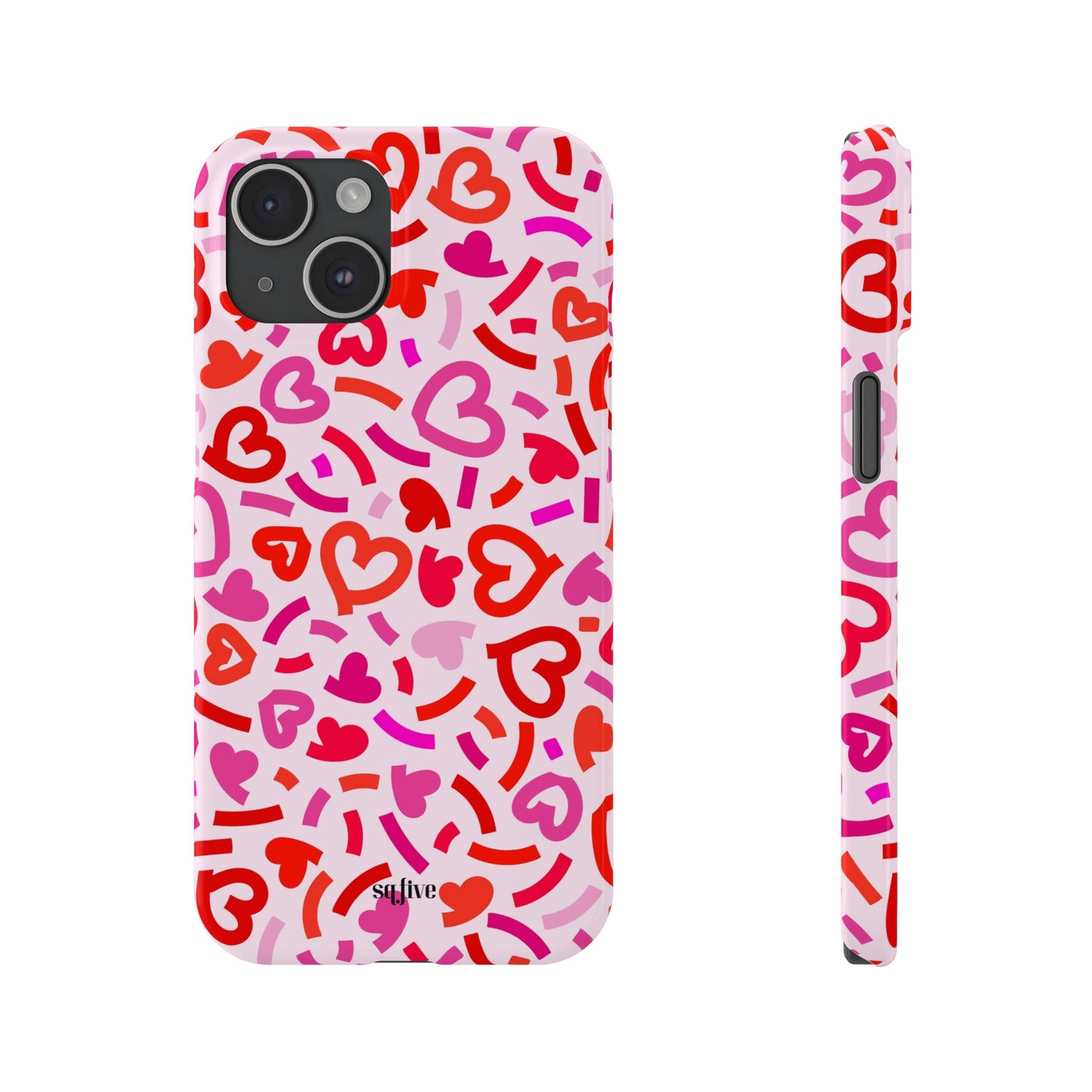 Hearts Slim Phone Cases - iPhone 16 15 14 13 12 | Samsung