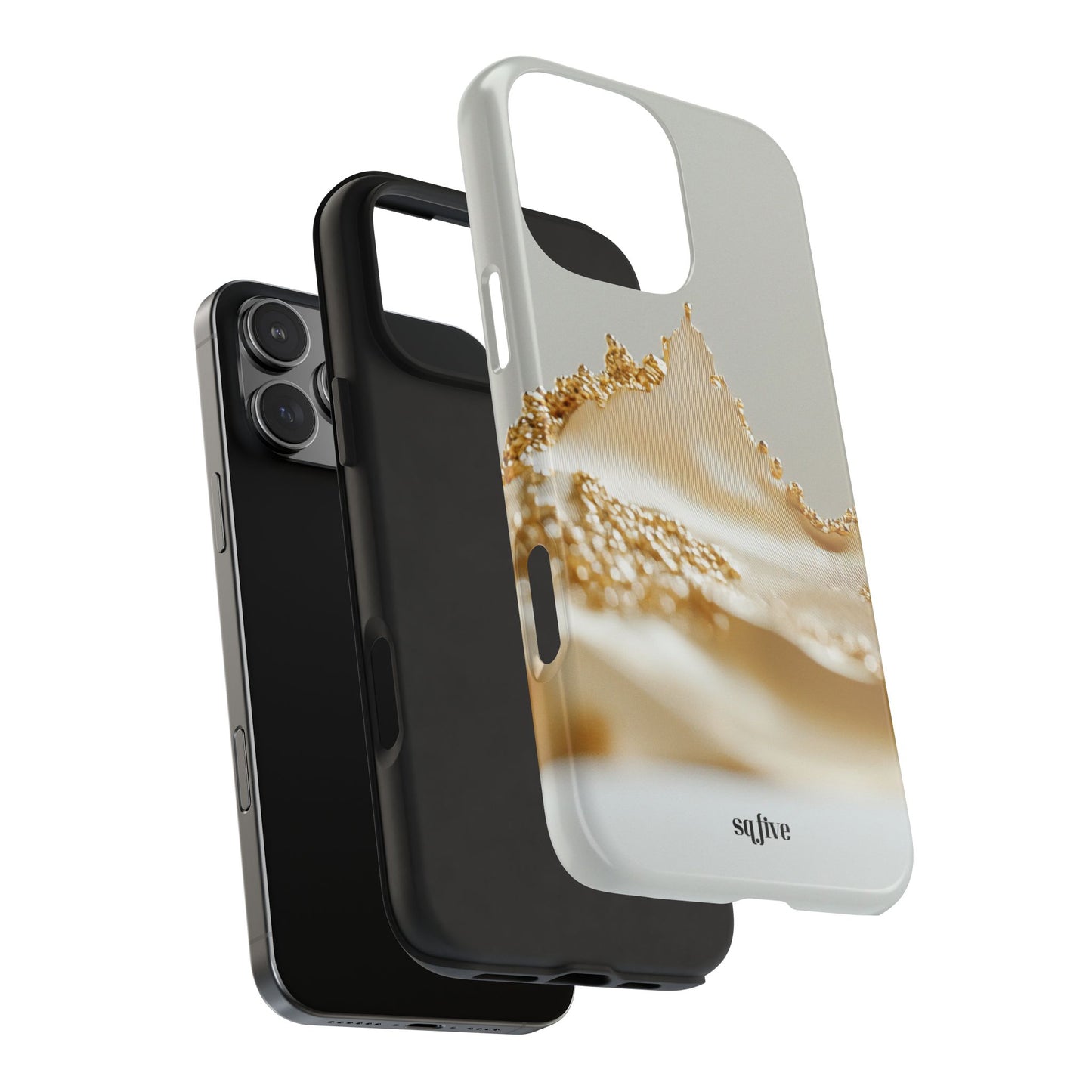 Elegant Gold Peaks Tough Phone Cases - iPhone 16/15/14/13 Case | Samsung Galaxy S23/S22/S21 Ultra Phone Case