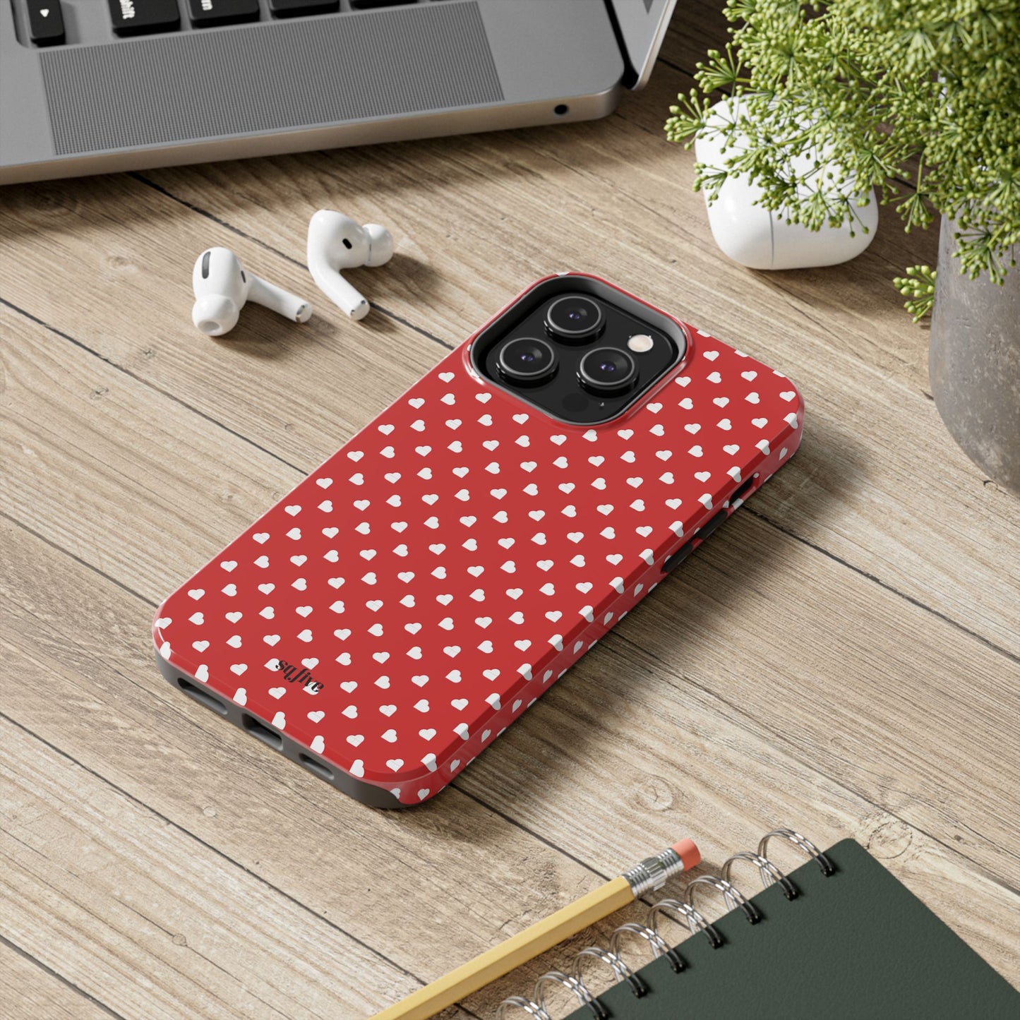 Red Hearts Tough Phone Cases - iPhone 15 14 13 | Samsung Case