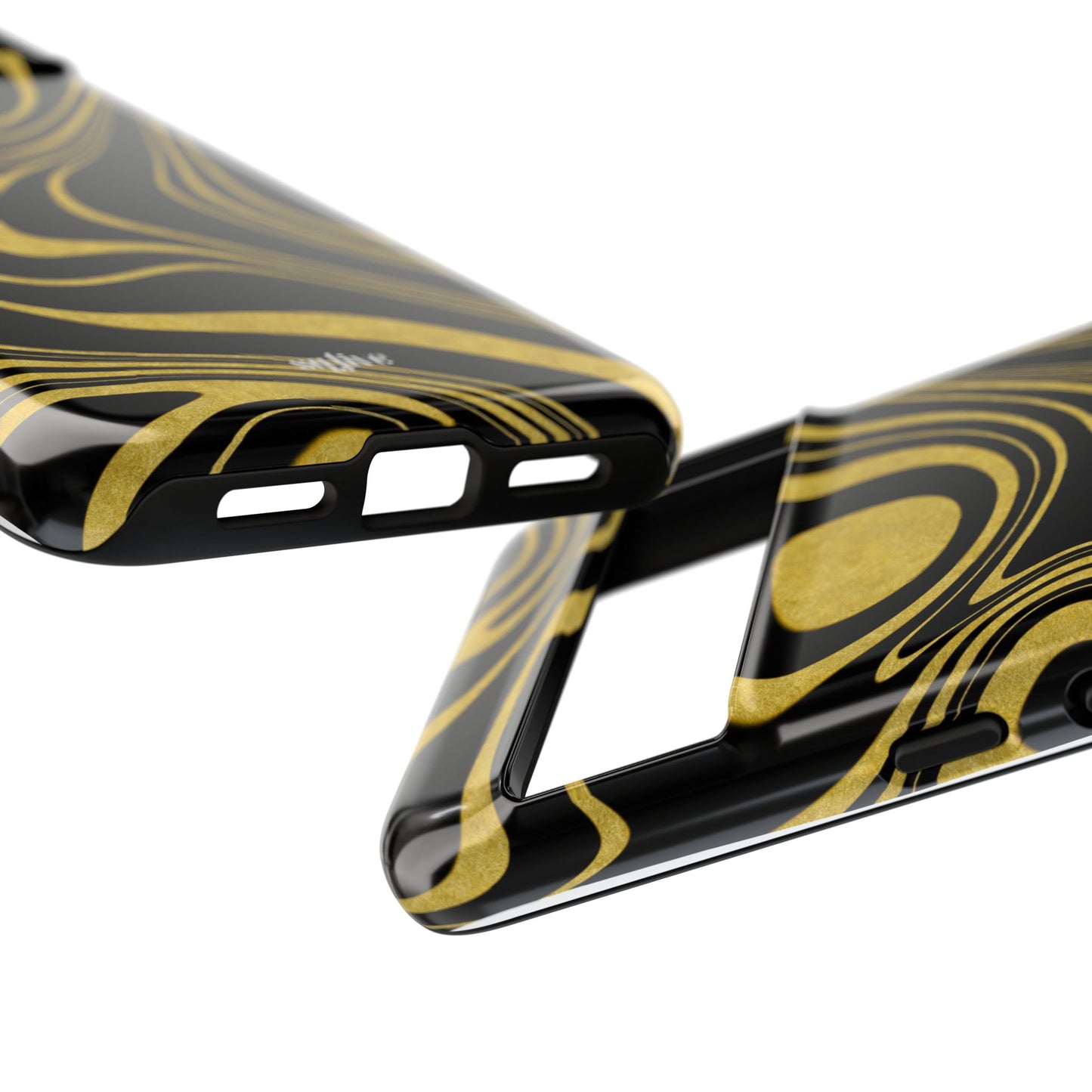 Black Yellow Wavy Tough Cases