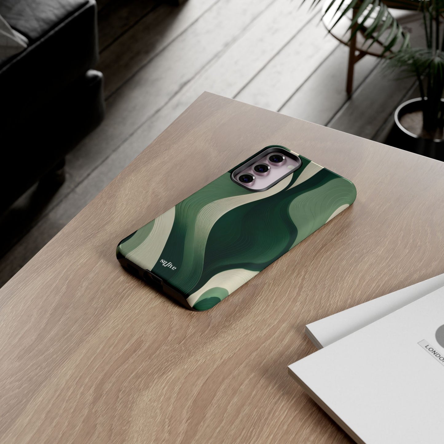 Green Abstract Tough Cases