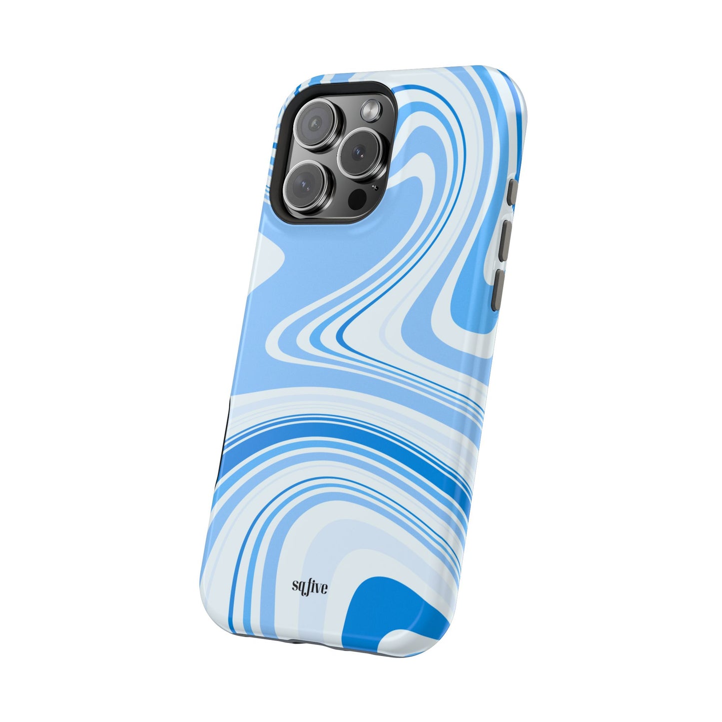 Blue Swirl Magnetic Tough Cases - iphone Magsafe Dual layer case for extra durability