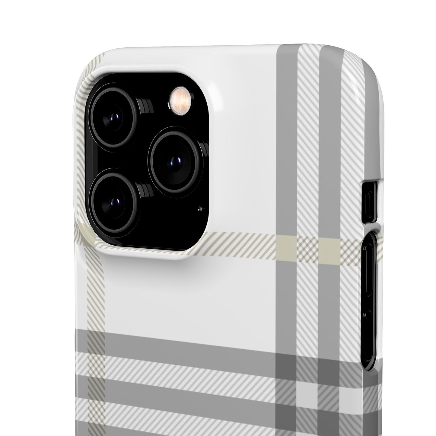 Grey Check Snap Cases