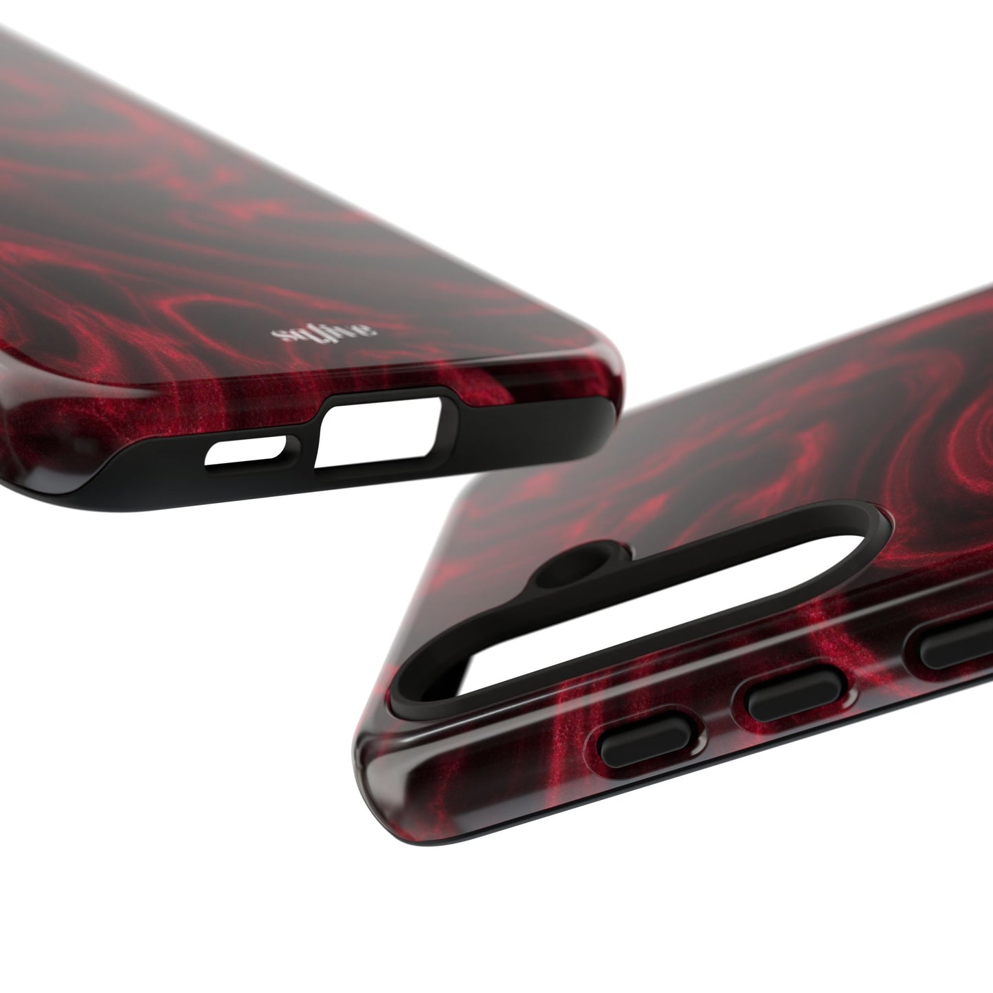 Red Wavy pattern Tough Cases