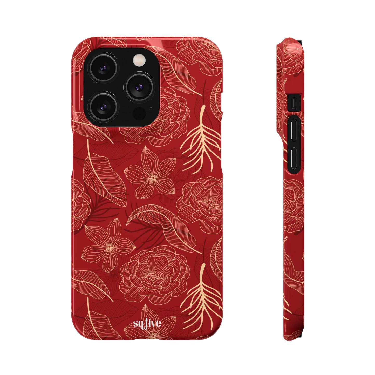 Red floral case