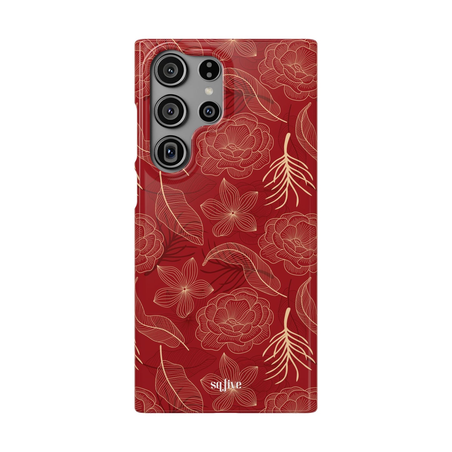 Red floral case