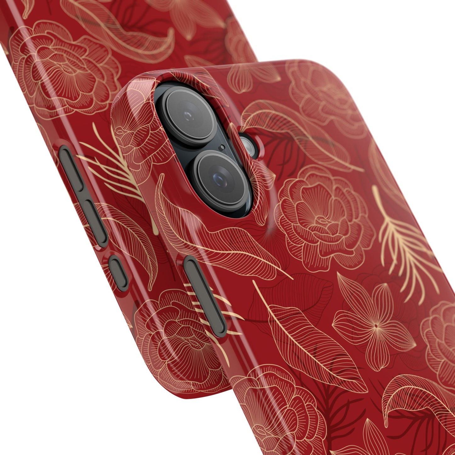 Red floral case