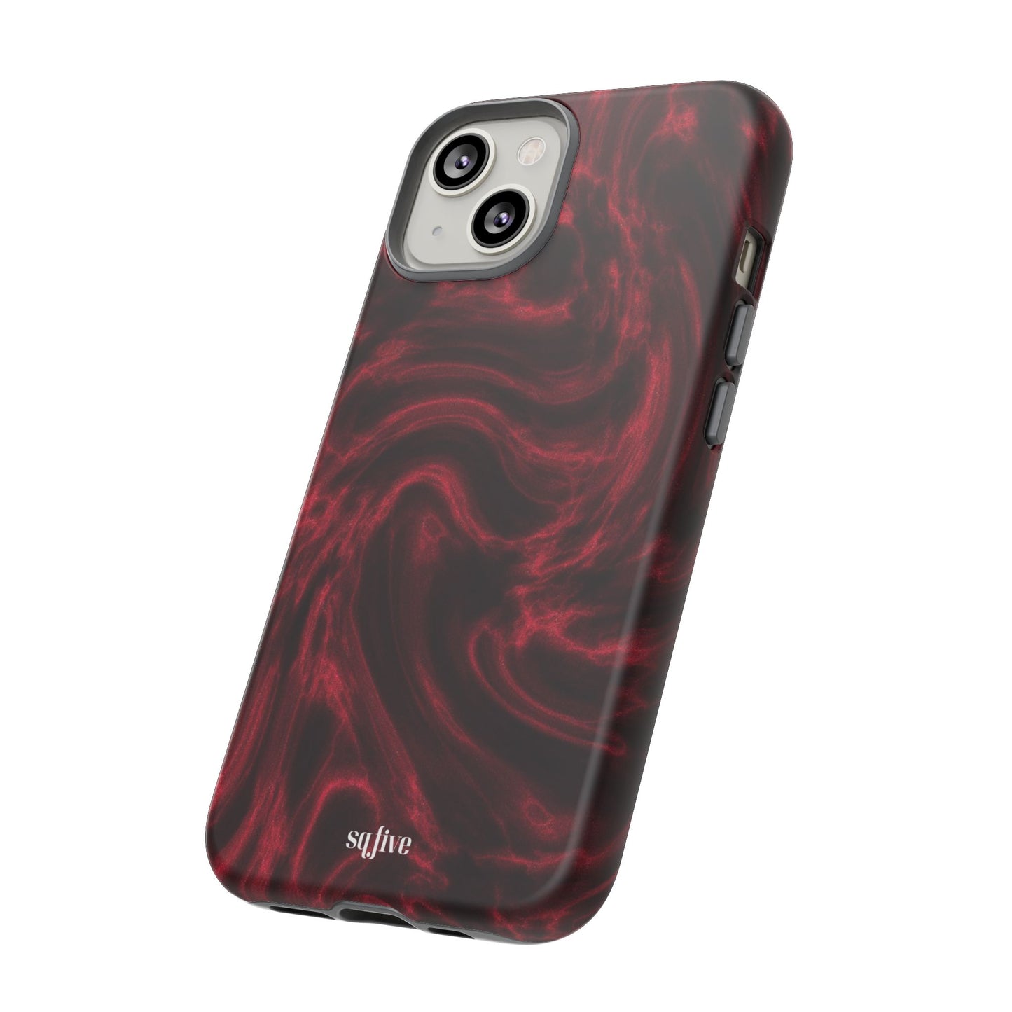 Red Wavy pattern Tough Cases