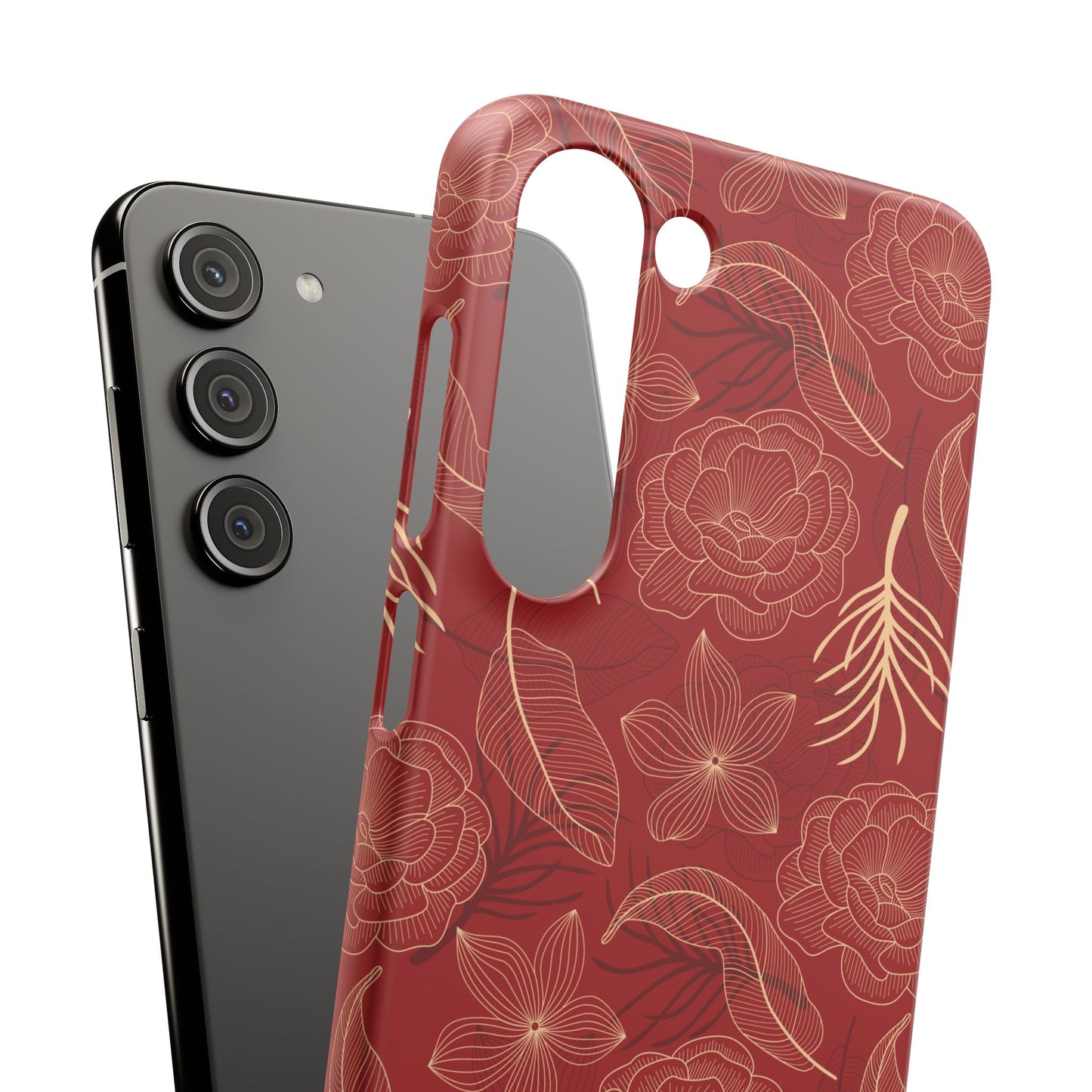 Red floral case