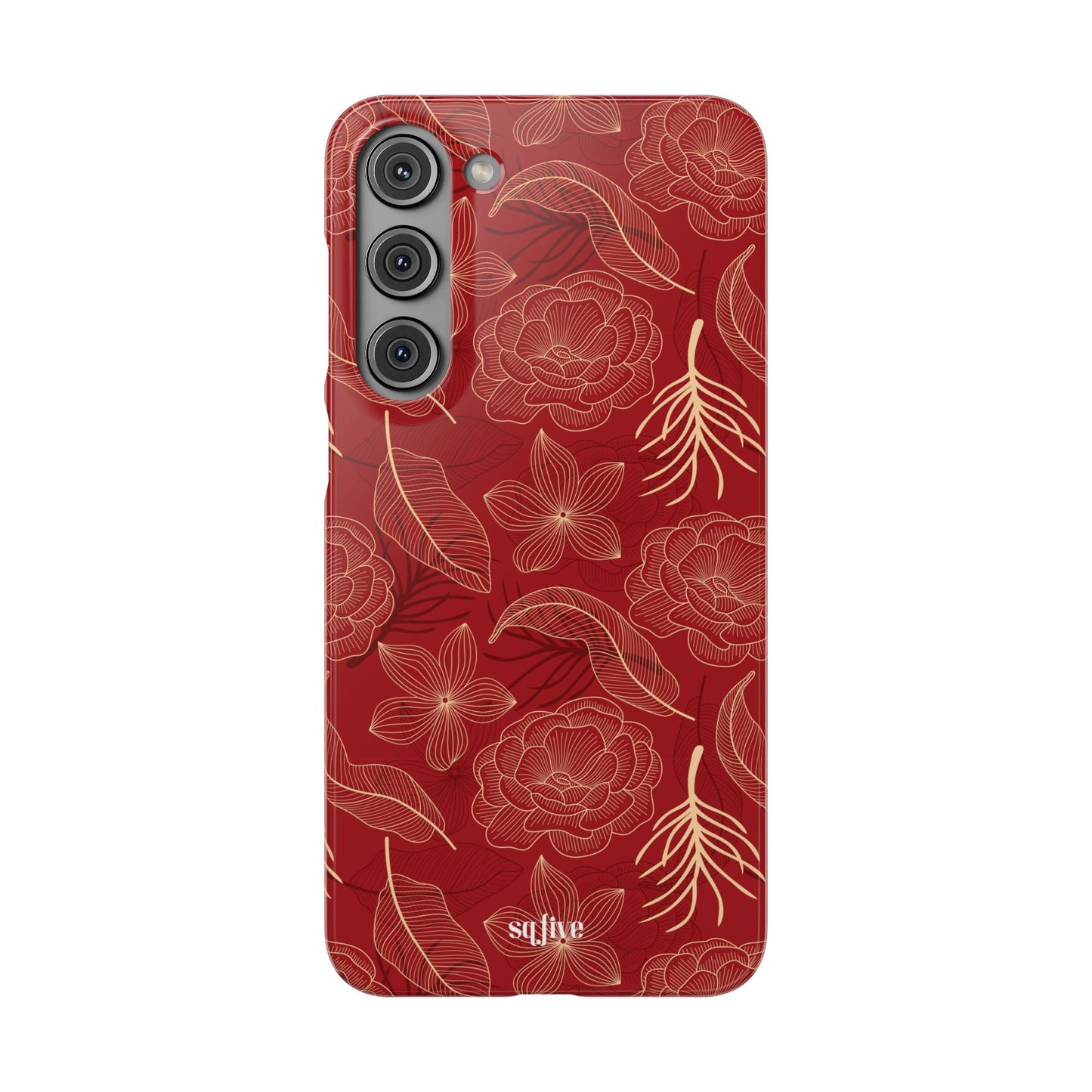 Red floral case