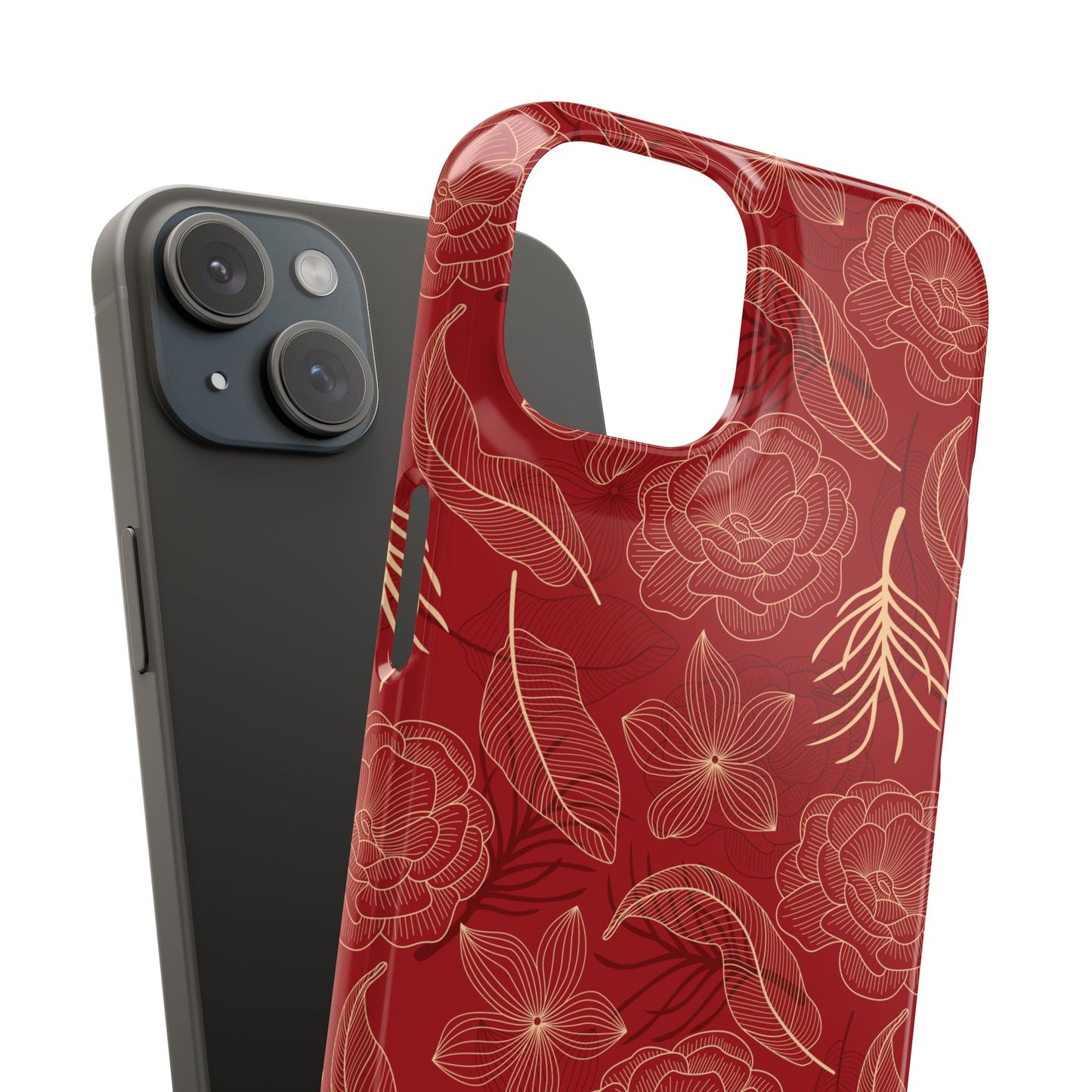 Red floral case