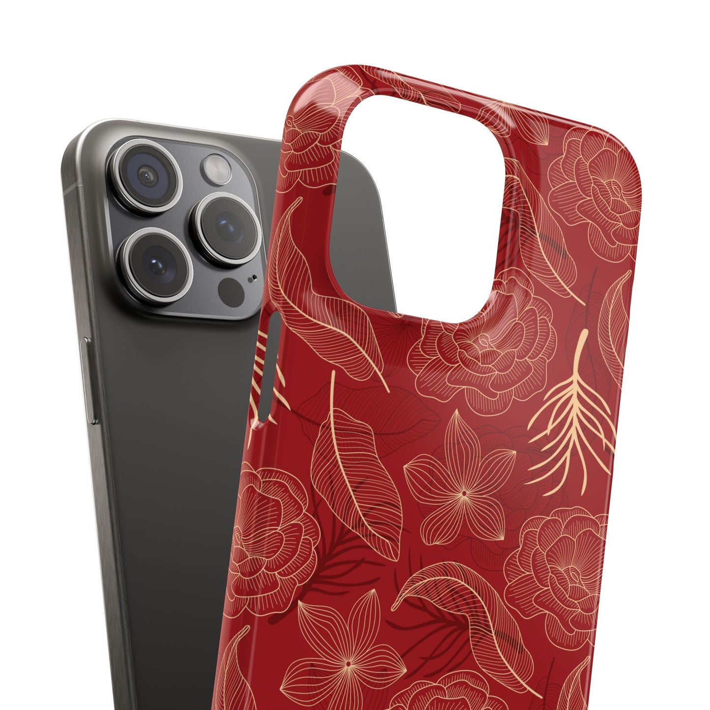 Red floral case