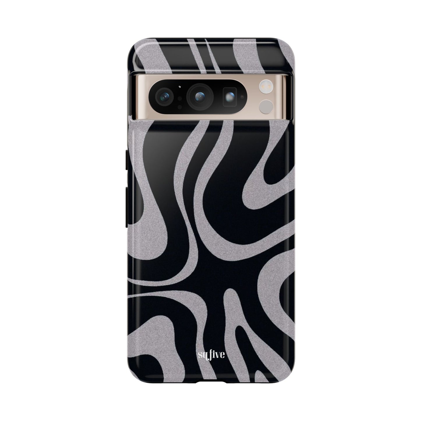 Black Grey Swirl Tough Cases