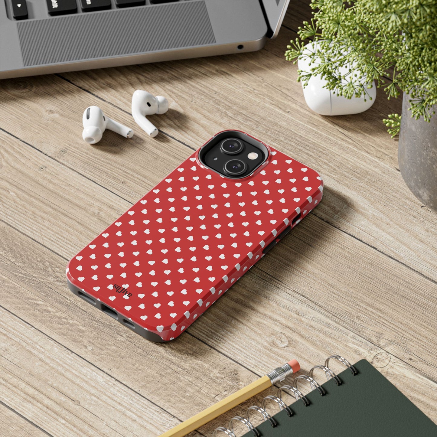 Red Hearts Tough Phone Cases - iPhone 15 14 13 | Samsung Case