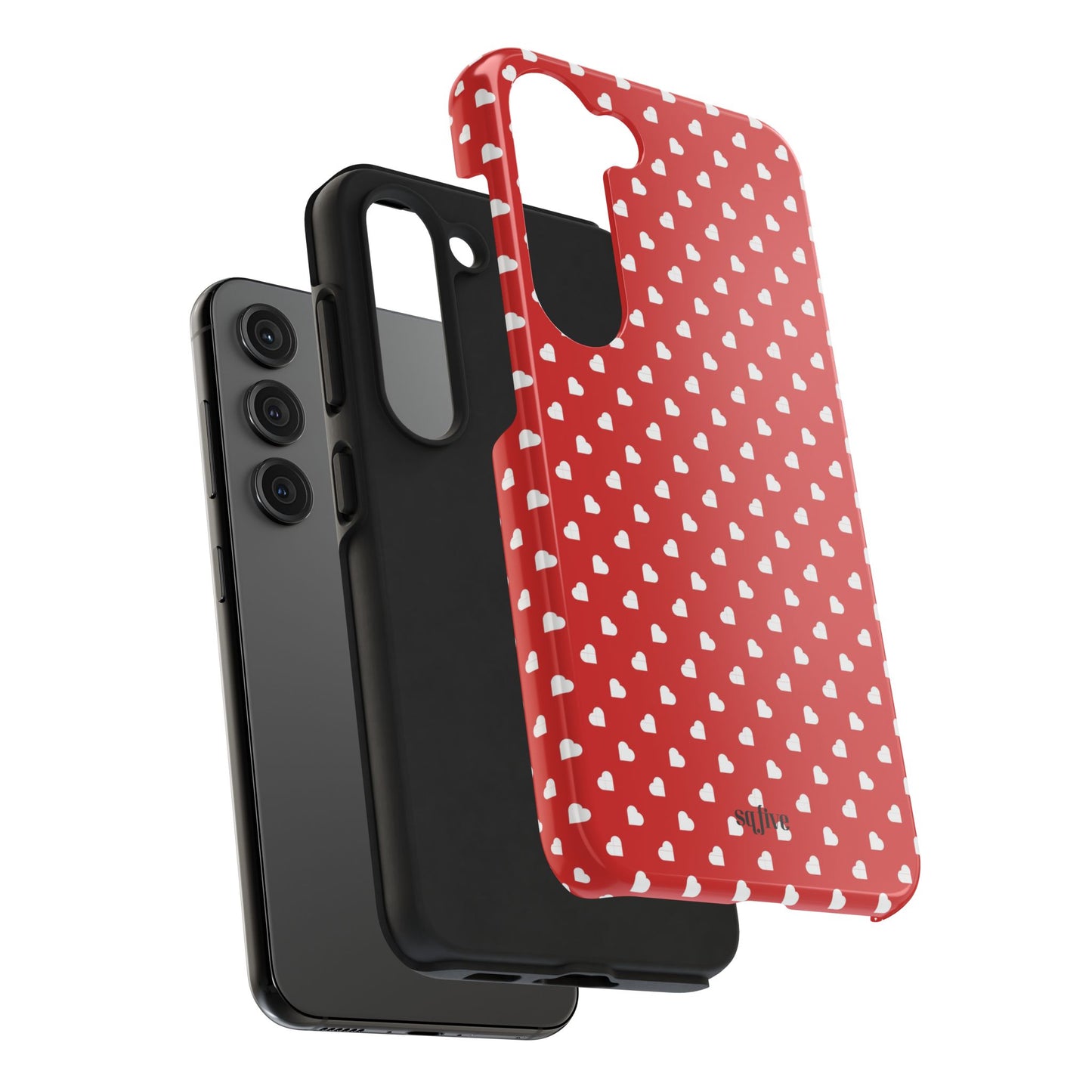 Red Hearts Tough Phone Cases - iPhone 15 14 13 | Samsung Case