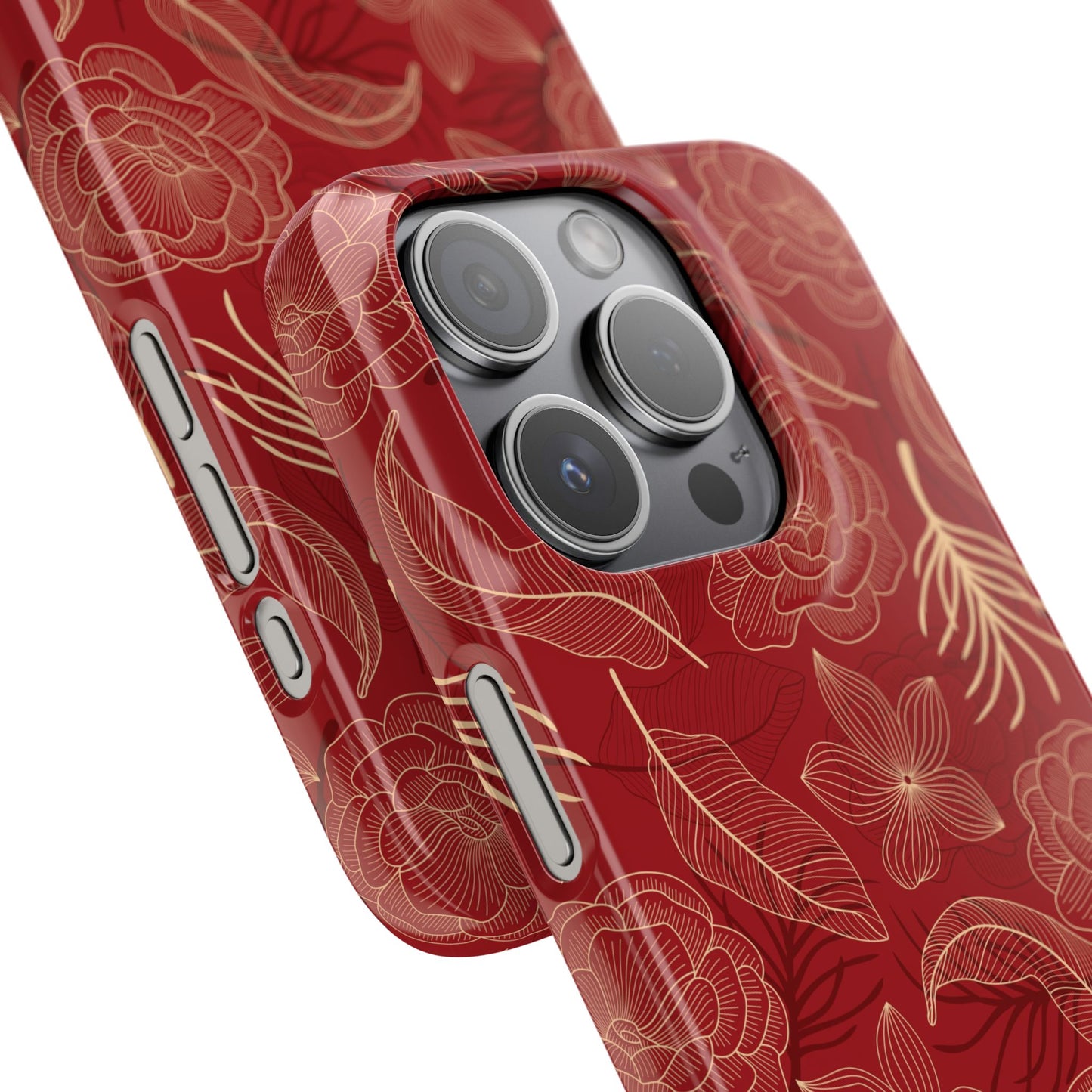 Red floral case