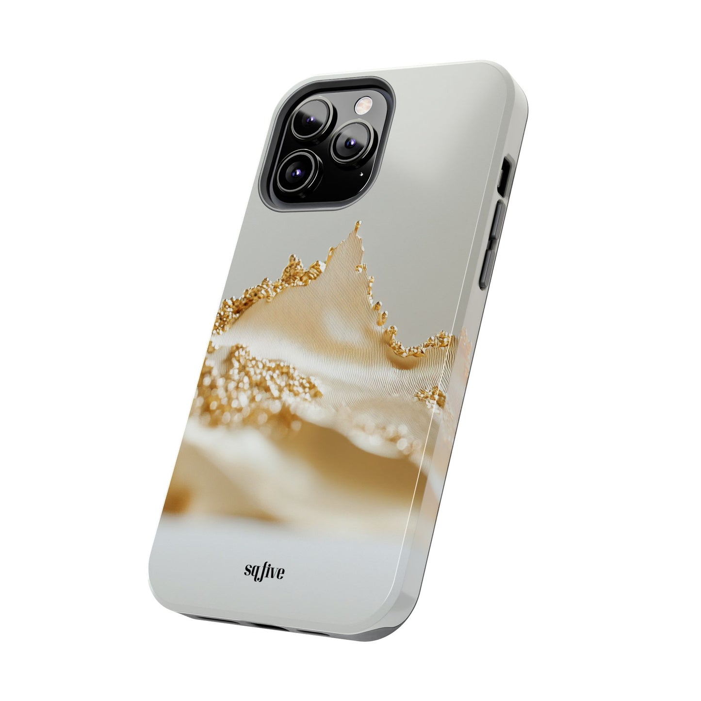 Elegant Gold Peaks Tough Phone Cases - iPhone 16/15/14/13 Case | Samsung Galaxy S23/S22/S21 Ultra Phone Case