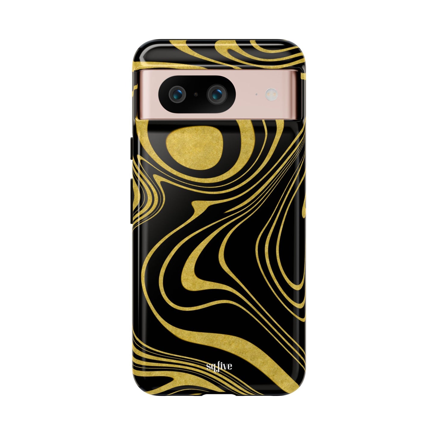 Black Yellow Wavy Tough Cases