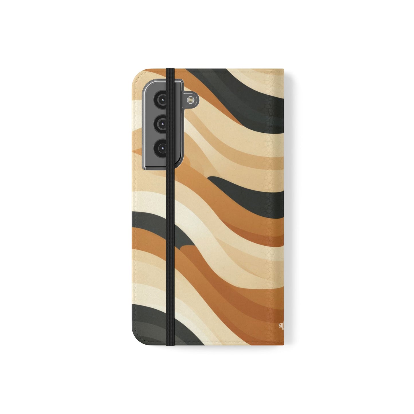 Brown Geometric Pattern Flip Cases