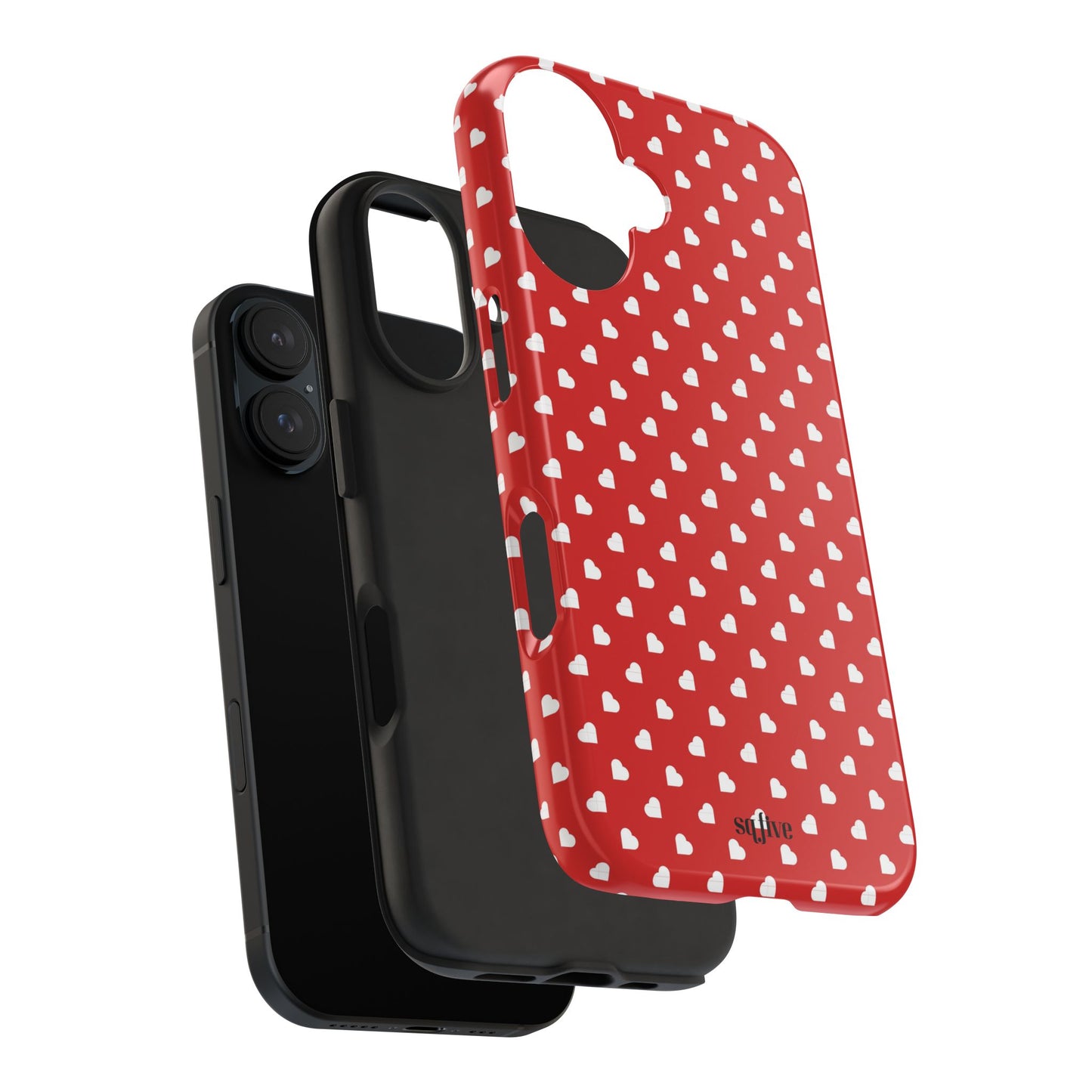 Red Hearts Tough Phone Cases - iPhone 15 14 13 | Samsung Case