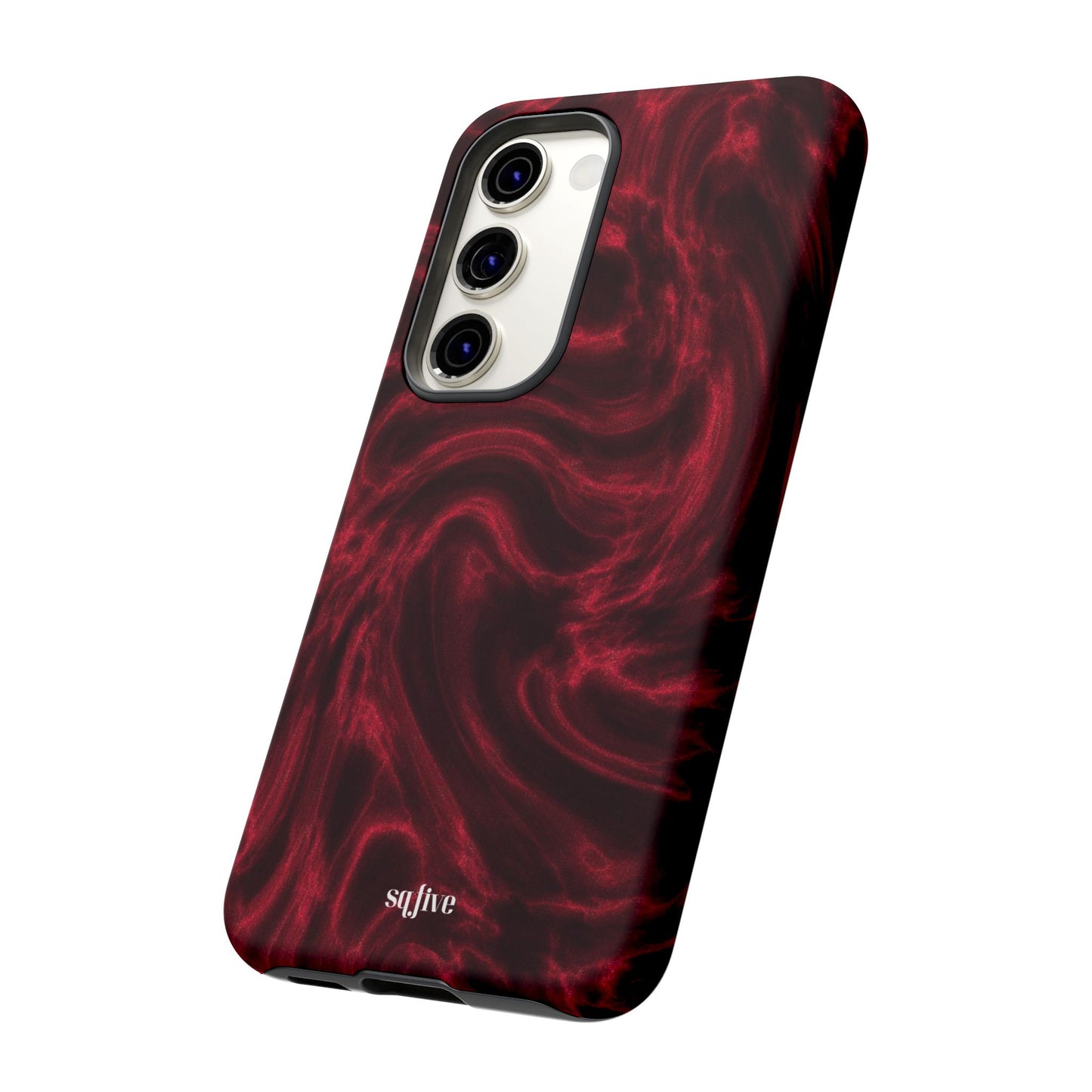 Red Wavy pattern Tough Cases