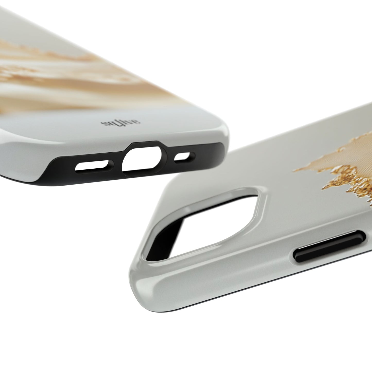 Elegant Gold Peaks Tough Phone Cases - iPhone 16/15/14/13 Case | Samsung Galaxy S23/S22/S21 Ultra Phone Case