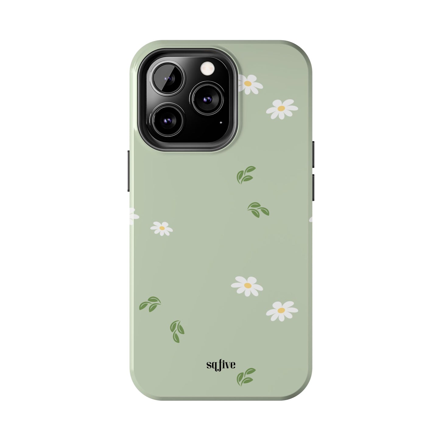 Floral Tough Phone Case - Durable Protection with Daisy Design