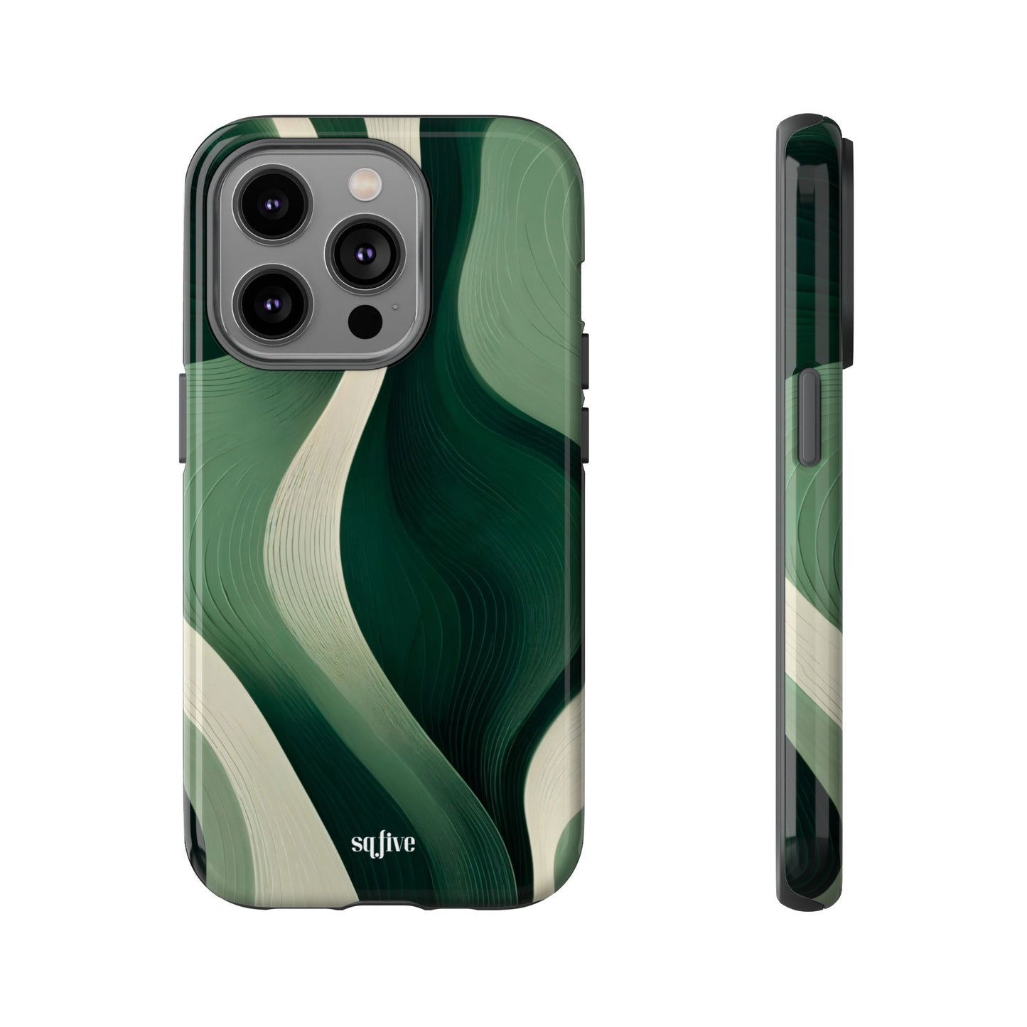 Green Abstract Tough Cases