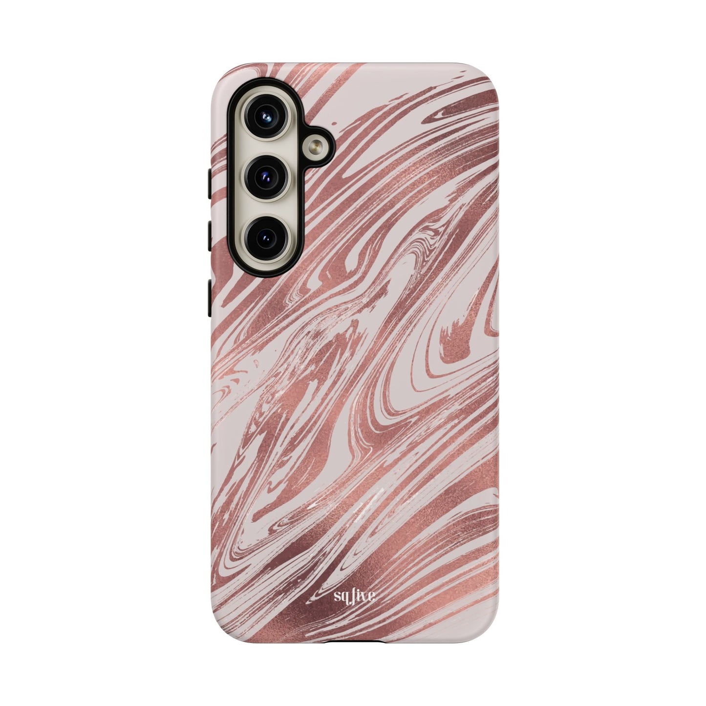 Rose Gold Marble Finish Phone Case, Stylish Phone Cover, Tough Protective Case, Trendy Accessory