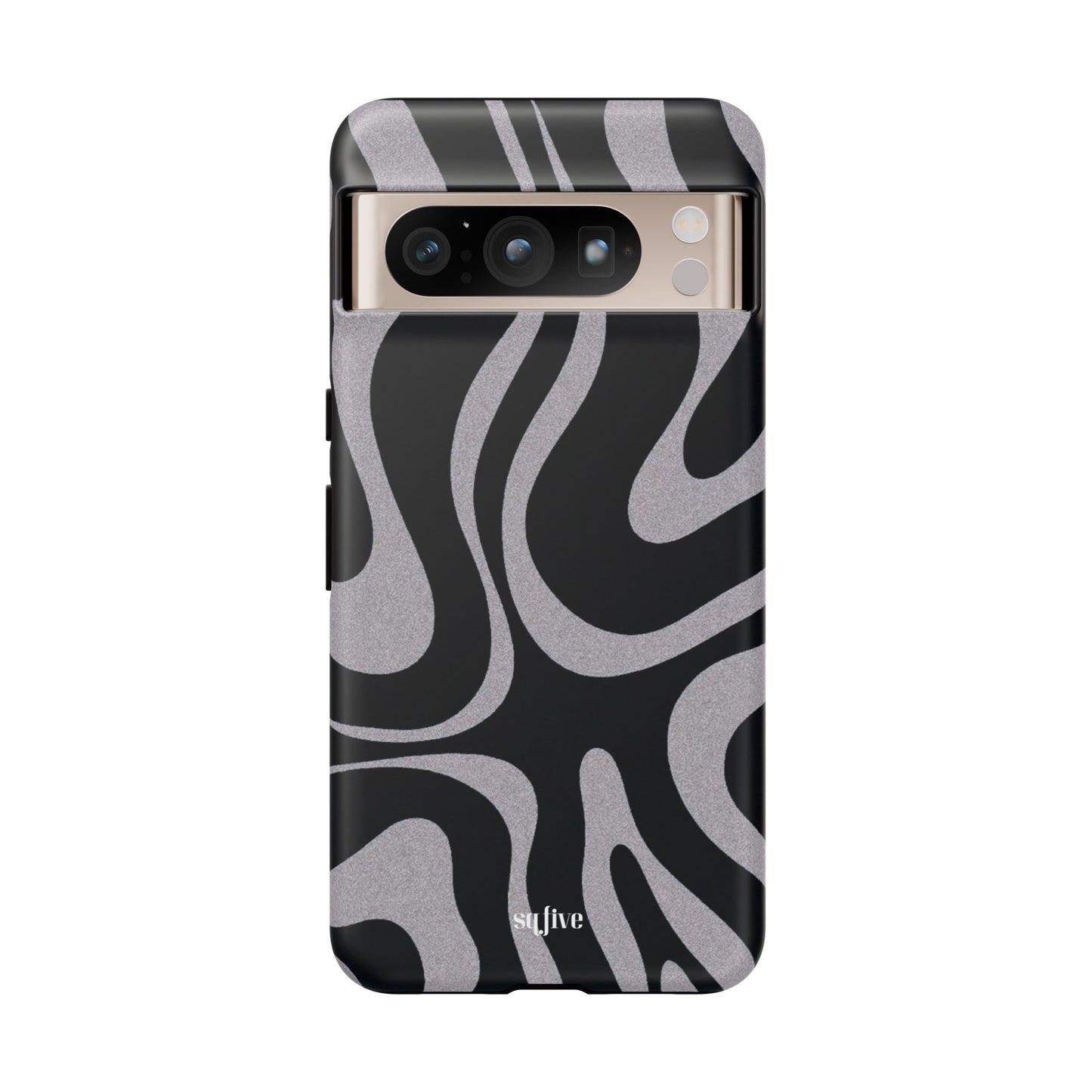 Black Grey Swirl Tough Cases