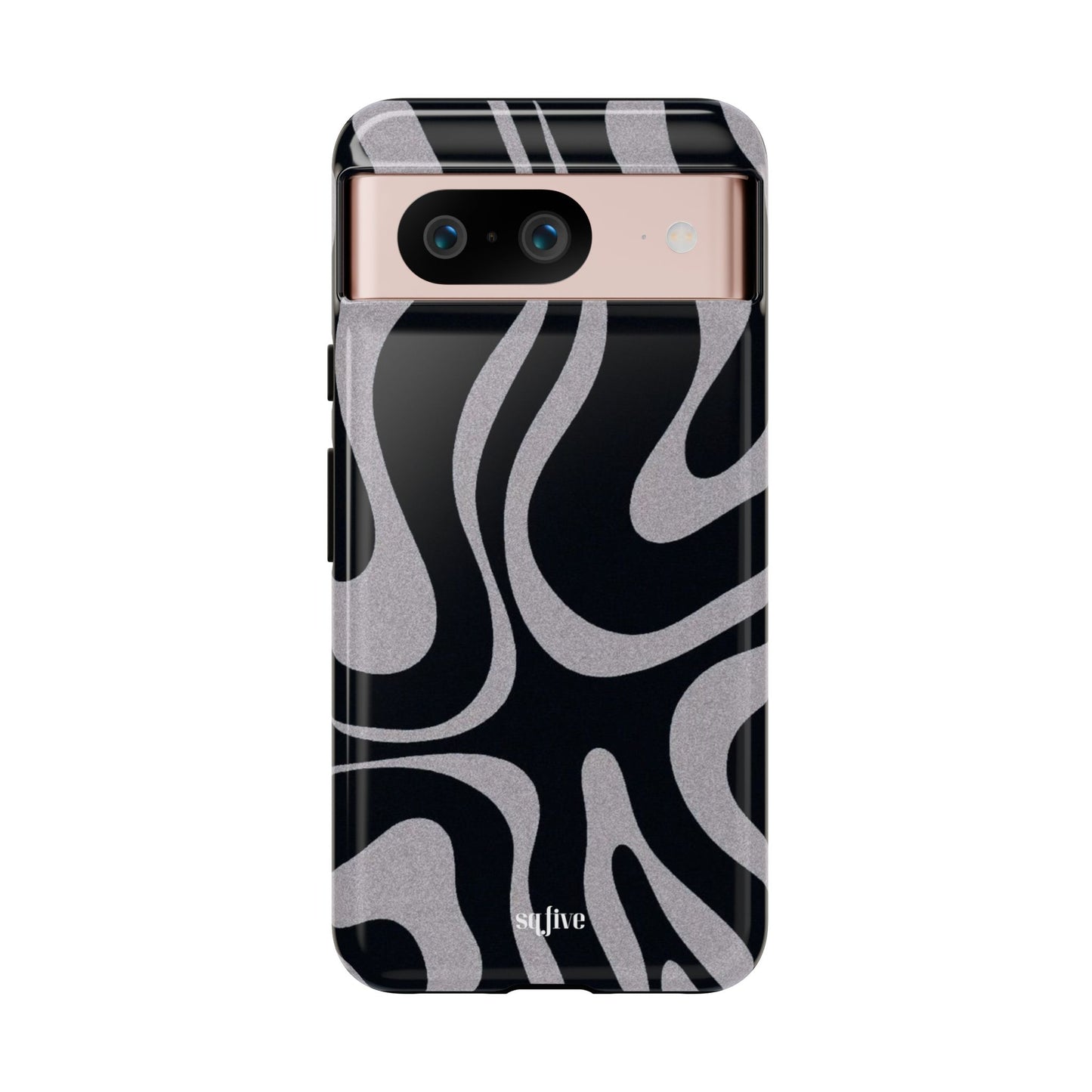 Black Grey Swirl Tough Cases