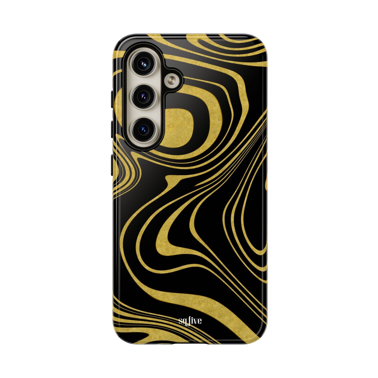 Black Yellow Wavy Tough Cases