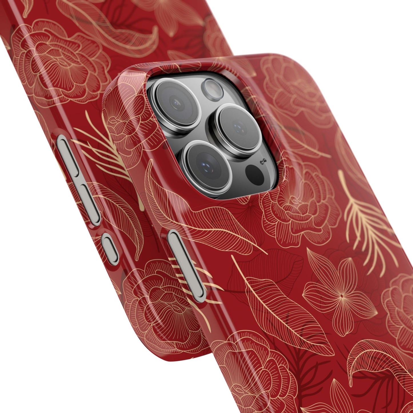 Red floral case