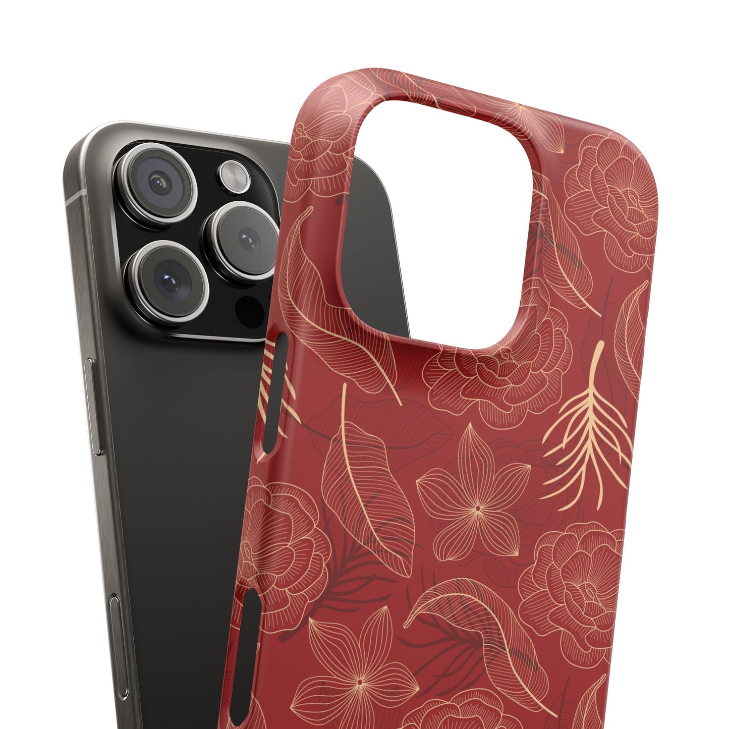 Red floral case