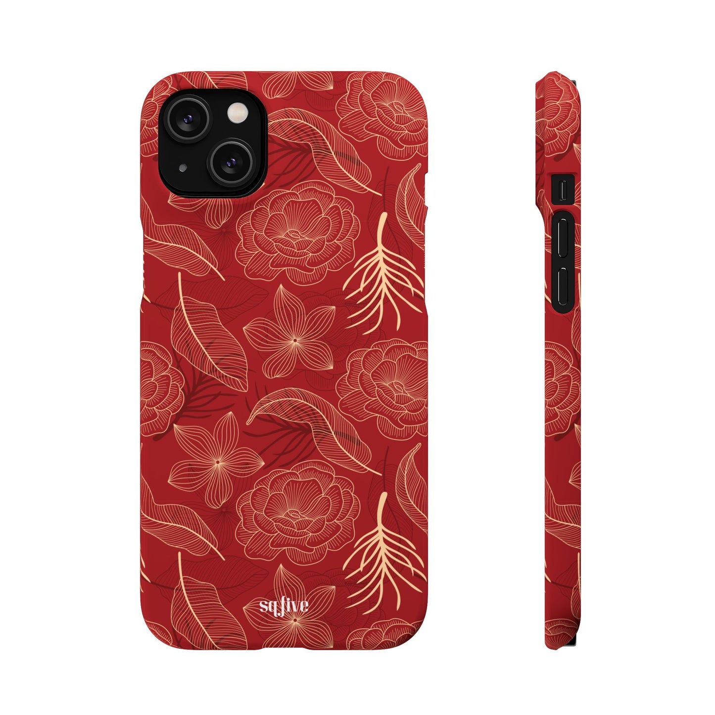 Red floral case