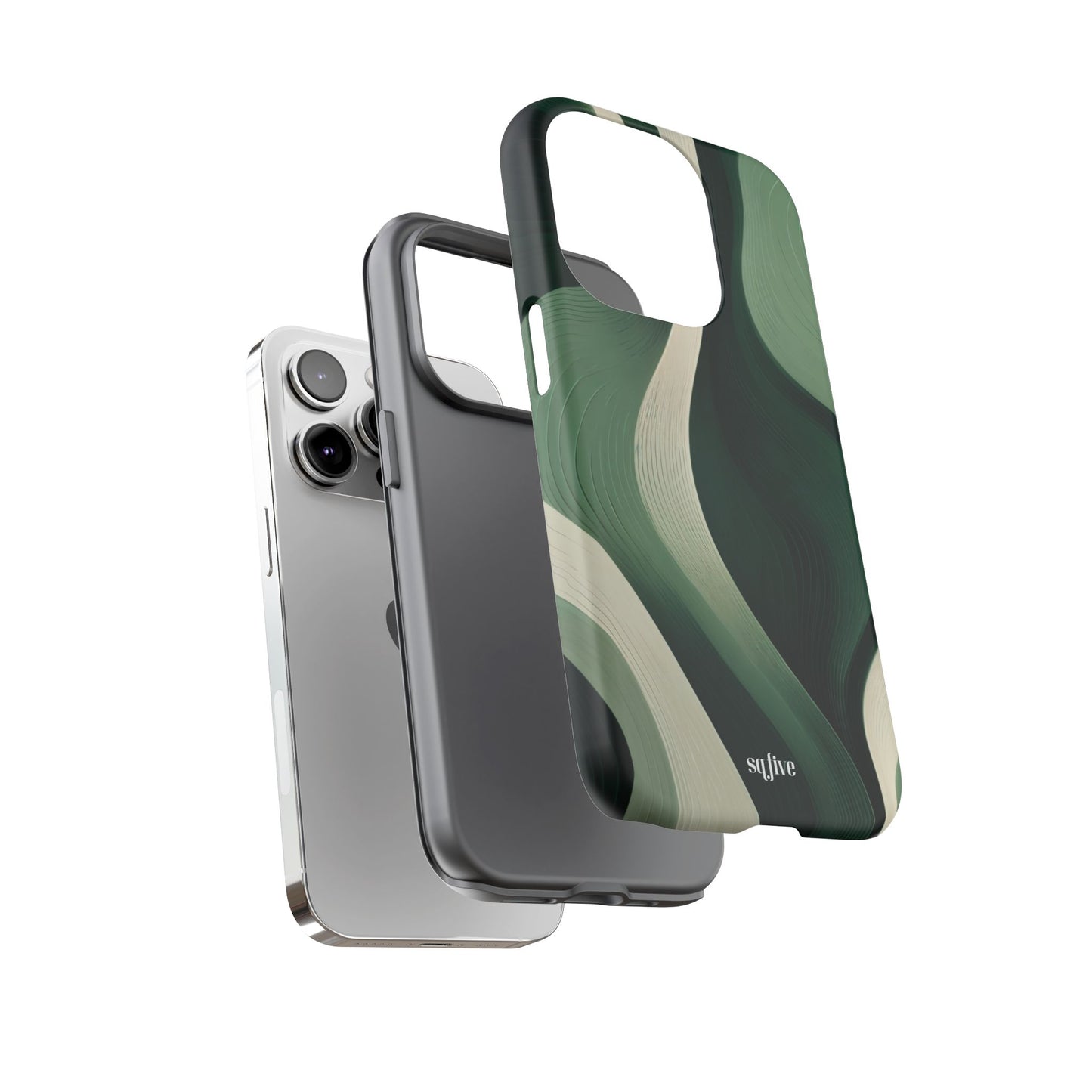 Green Abstract Tough Cases