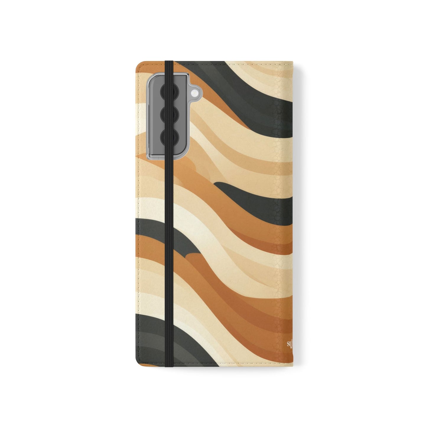 Brown Geometric Pattern Flip Cases