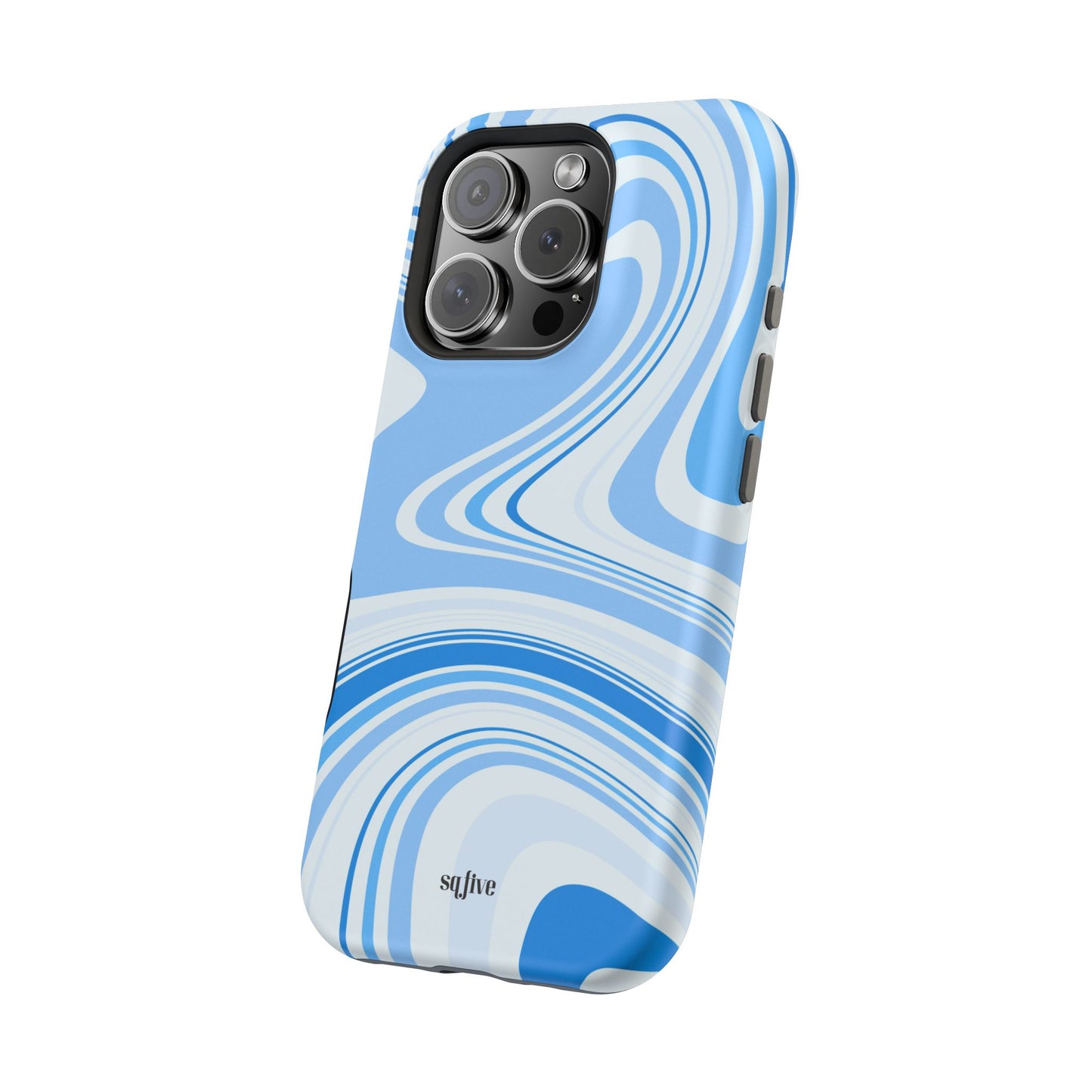 Blue Swirl Magnetic Tough Cases - iphone Magsafe Dual layer case for extra durability