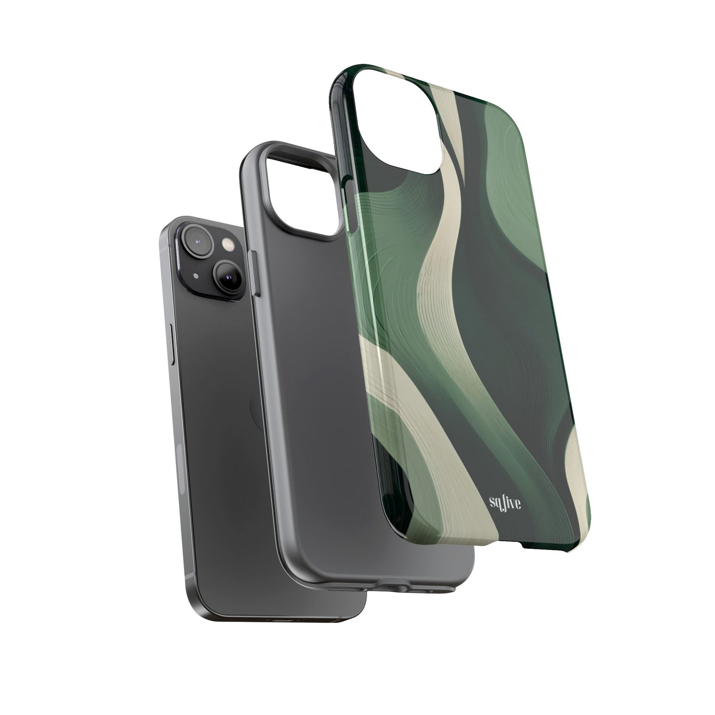 Green Abstract Tough Cases