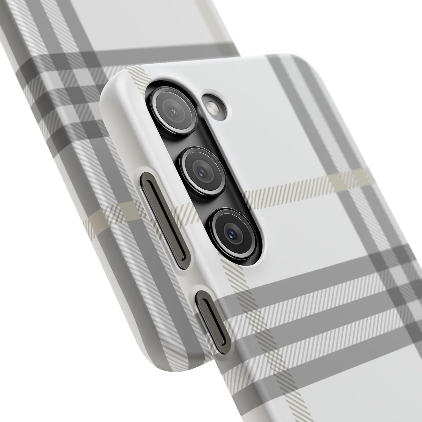 Grey Check Snap Cases