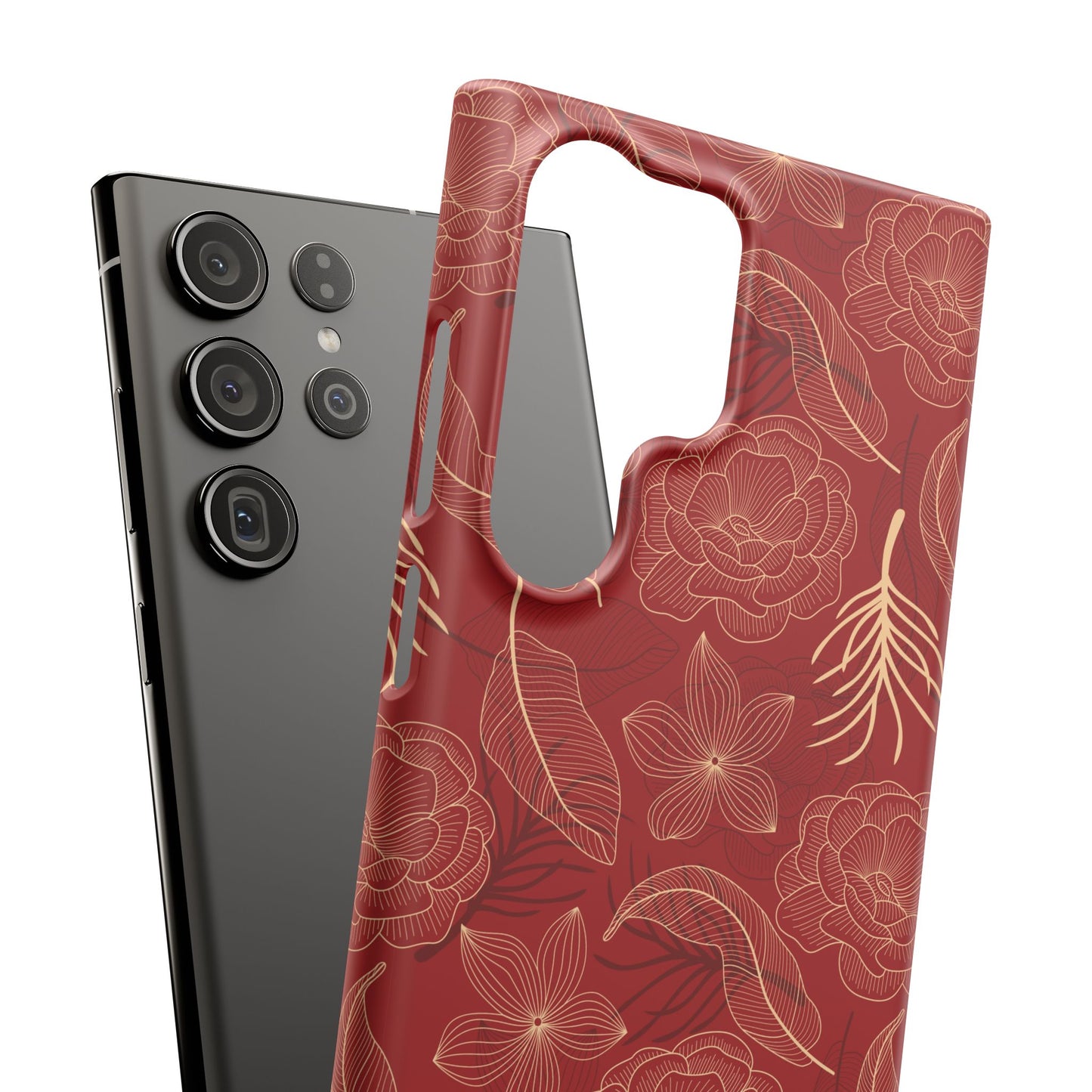 Red floral case