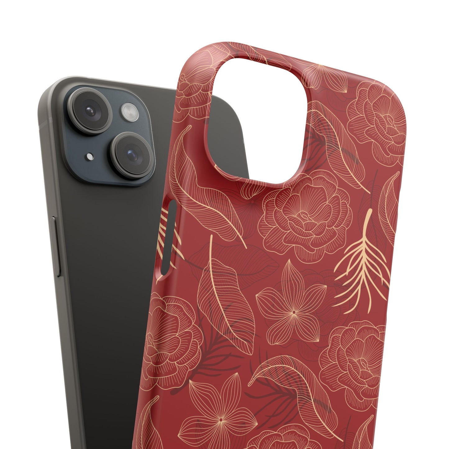 Red floral case