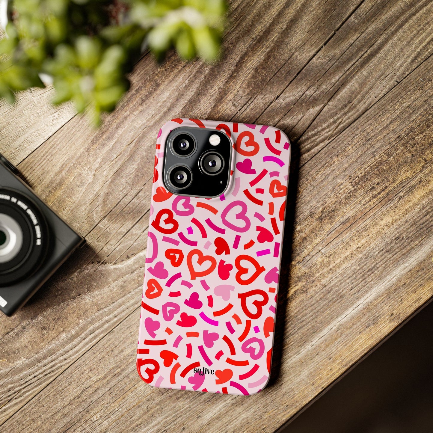 Hearts Slim Phone Cases - iPhone 16 15 14 13 12 | Samsung