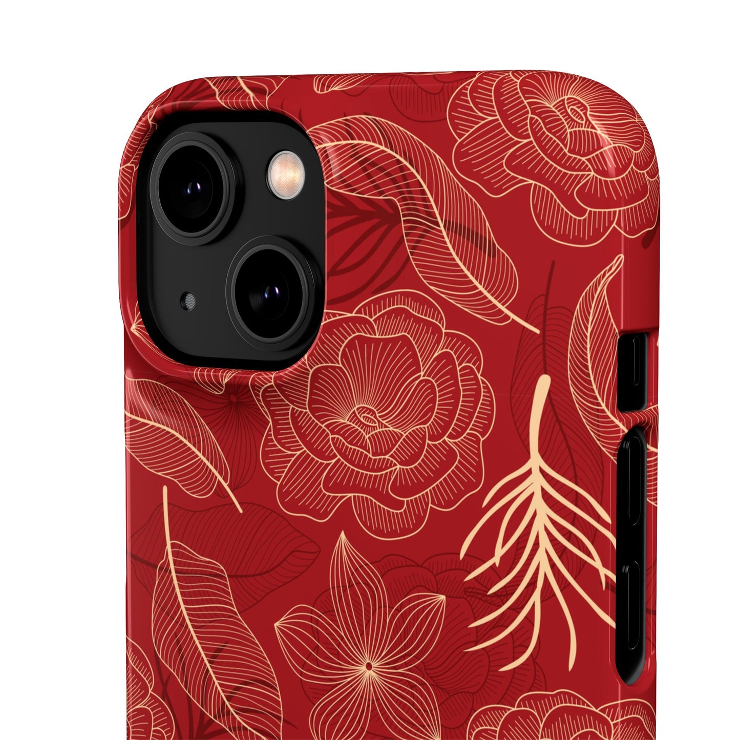 Red floral case