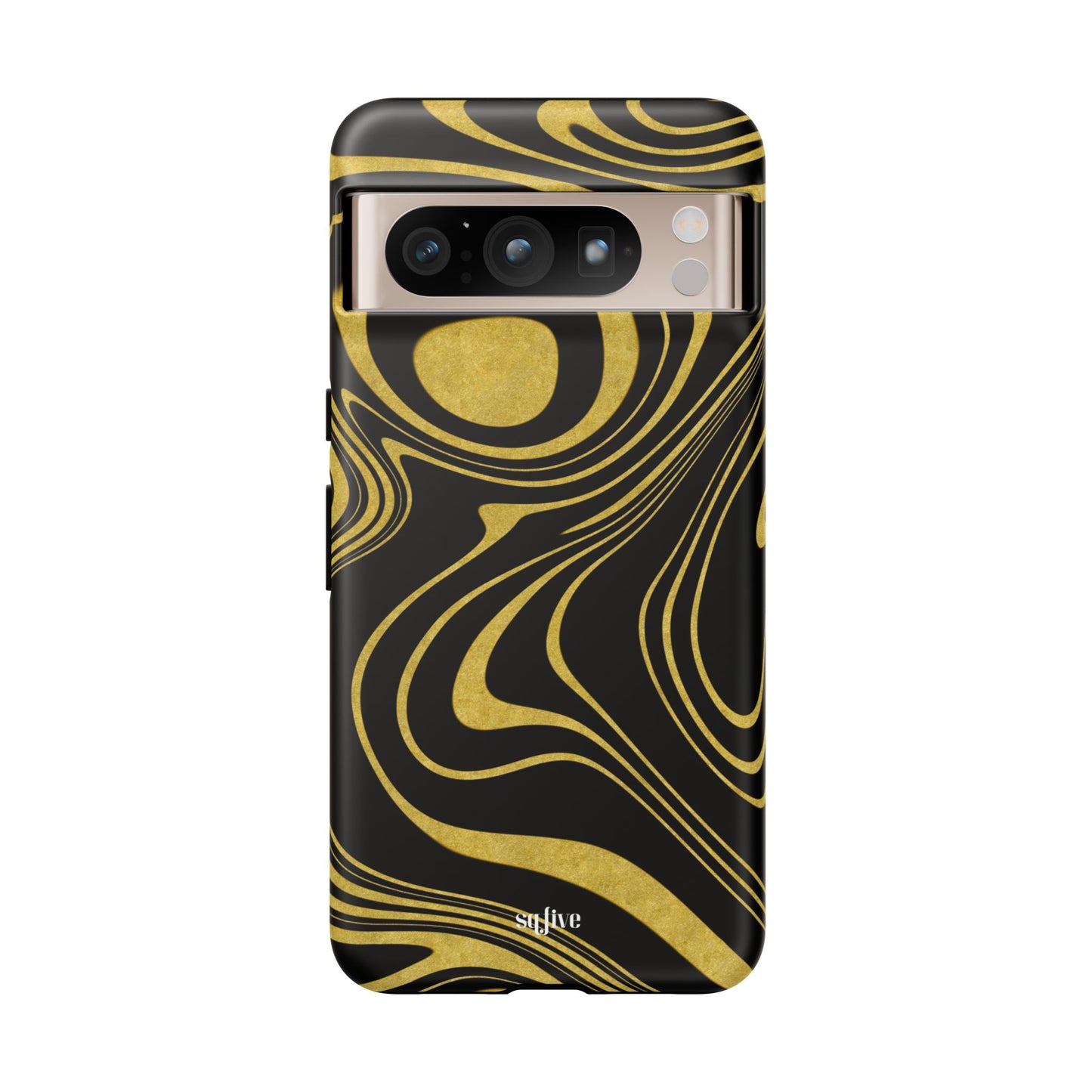 Black Yellow Wavy Tough Cases