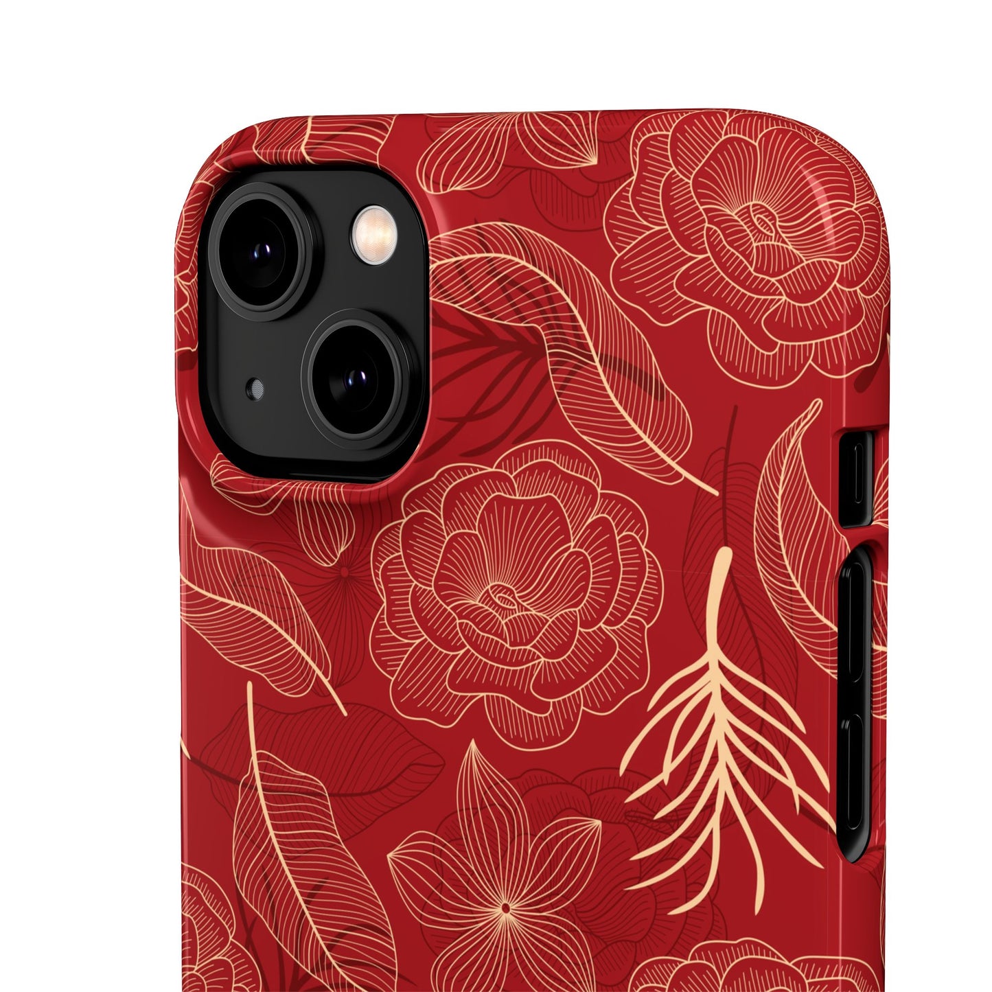 Red floral case