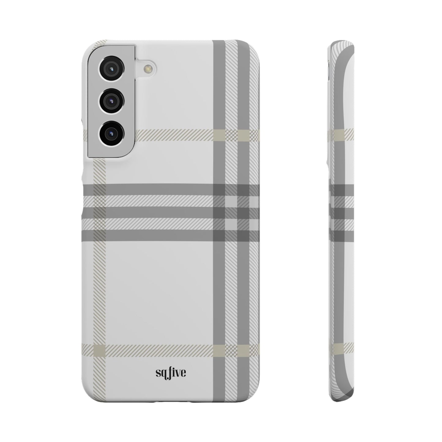 Grey Check Snap Cases