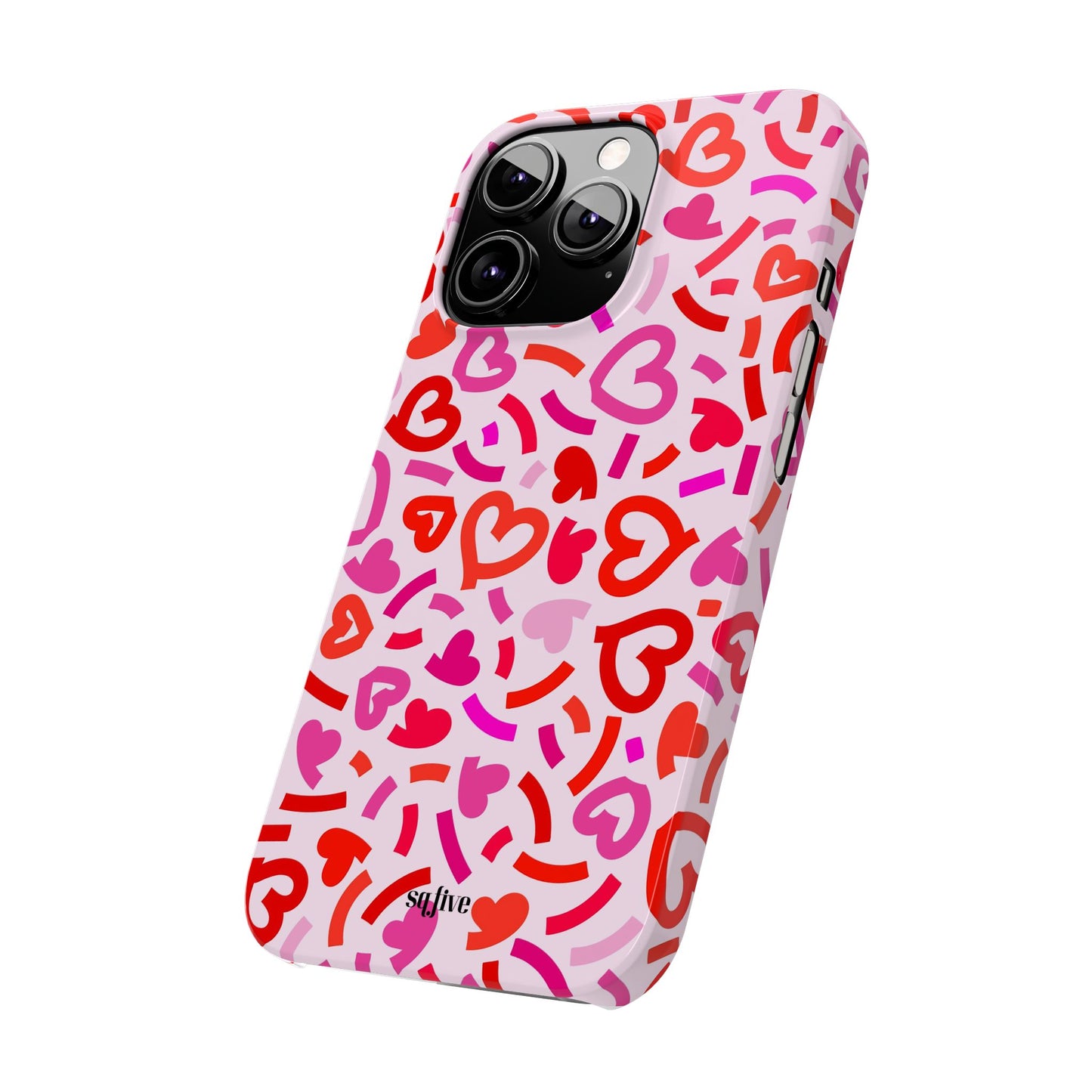 Hearts Slim Phone Cases - iPhone 16 15 14 13 12 | Samsung