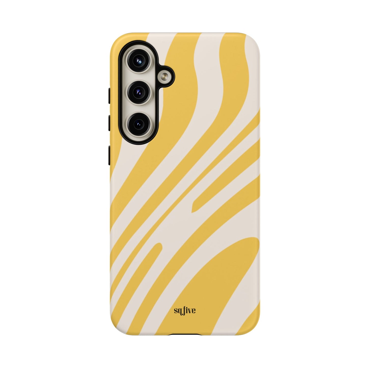 Yellow Bold Wavy lines Tough Cases