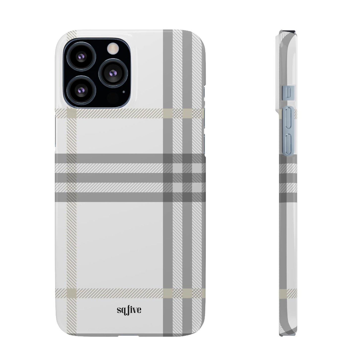 Grey Check Snap Cases